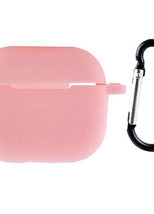 Силіконовий футляр для навушників airpods 3 рожевий / light pink