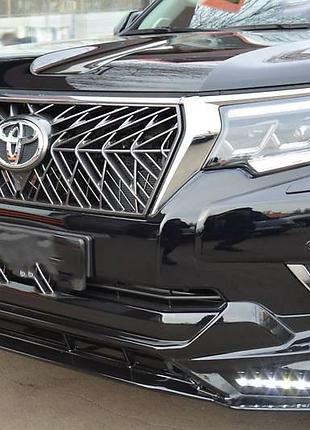 Решітка радіатора trd для toyota land cruiser prado 150 2017-2025 без хрому dm-11