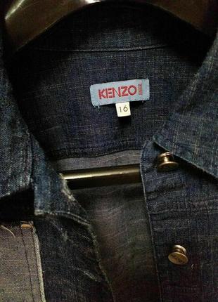 Kenzo junior винтажная женская джинсовая куртка на подростка р. 168 фото
