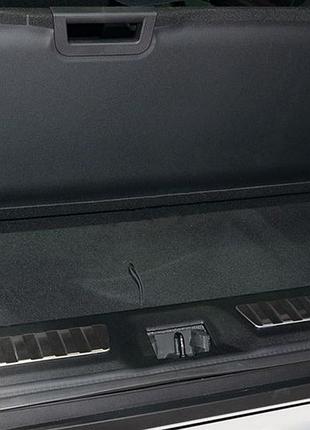 Накладка на задний порог omsaline матовая для renault kadjar хромированная защита от царапин самоклейка ve-33