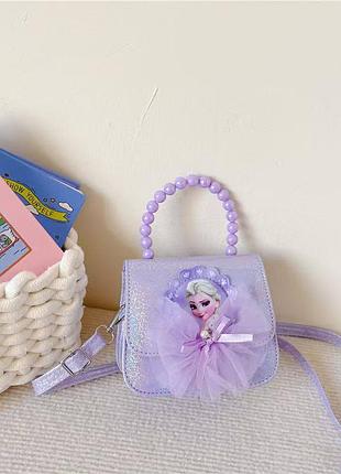 Детская новогодняя подарочная сумка с,ельзой с длинной ручкой нарядная светится