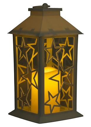 Ліхтар декоративний 14×14×30 (см) підвісний з led підсвічуванням білий cr-3-1