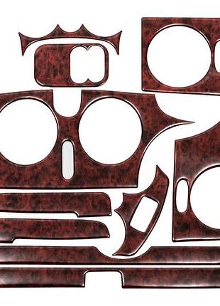 Накладки на панель meric дерево renault kangoo 1998-2008 самоклейка пластиковий тюнінг для салону авто ve-33