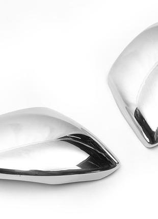 Накладки на дзеркала carmos для alfa romeo stelvio 2 шт хромовані самоклеючі накладки з нержавіючої стал ve-33