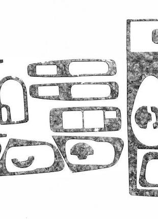 Накладки на панель meric титан для nissan qashqai 2010-2014 самоклеящиеся элементы для тюнинга интерьера ve-33