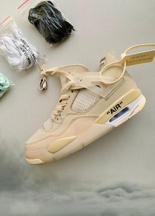 Кроссовки nike air jordan 4 sp 'sail' x off-white6 фото