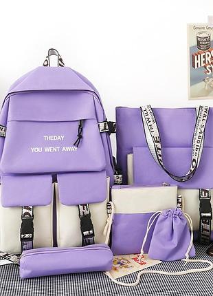 (немає кулона) рюкзак дівчина 5в1 нейлонова тканина нові сумки для дівчаток еко сумка міський стильний гурт