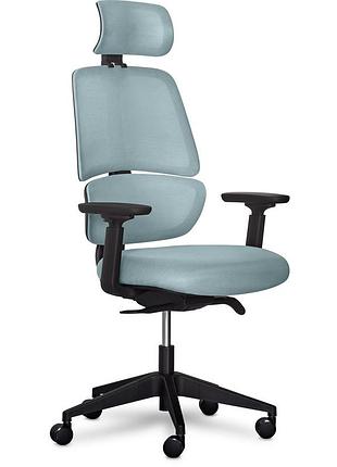 Кресло mealux leo air plus grey / blue (арт.y-546 kbgl)
