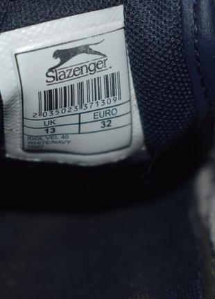 Кожаные кроссовки на липучках slazenger р.32 uk-13 20,5 см2 фото