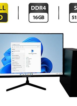 Комплект пк: комп'ютер dell optiplex 3050 sff / intel core i5-7500 (4 ядра по 3.4 - 3.8 ghz) / 16 gb ddr4 / 512 gb ssd / intel hd