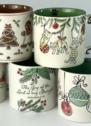 Кружка керамічна подарункова, велика 650мл новорічна 2