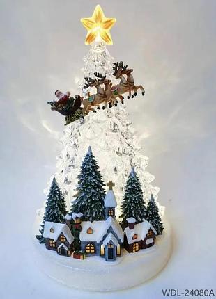 Новогодний фонарь-ночник led / рождественский светильник новогодний ночник wdl-24080a yu227