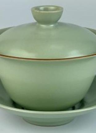 Гайаций фарфоровая 170 мл "поднебесная" зеленая