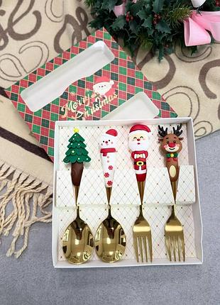 Набор 2 ложки + 2 вилки раздельный в коробке