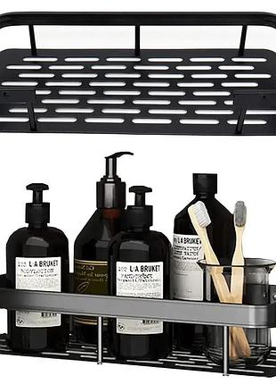 Підвісна металева полиця для ванної кімнати bathroom shelf органайзер у ванну до 10 кг