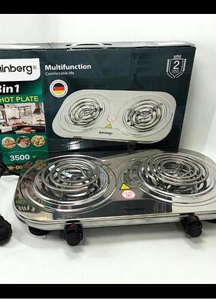 Настільна електроплита електрична плита двокамфорна спіральна