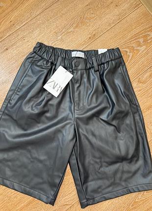 Шкіряні шорти zara 5