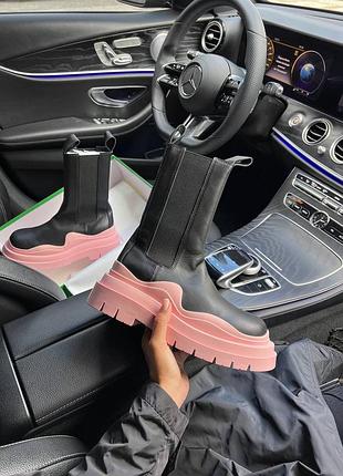 Жіночі чоботи bv "black/pink" premium