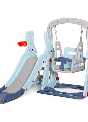 Гірка для дітей mealux bunny (арт. kd-b261 blue)