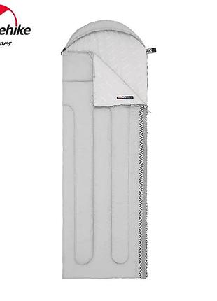 Спальник с капюшоном naturehike l250 nh21msd07, (9°c), левый, серый
