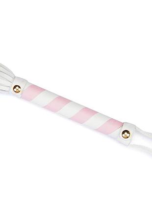 Флоггер liebe seele white & pink leather flogger 3