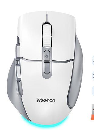Мышь meetion 2.4g+bluetooth wireless gaming mouse btm001 |800-1200-1600-2400dpi, 7keys, 35/140h, type-c charging, rgb|