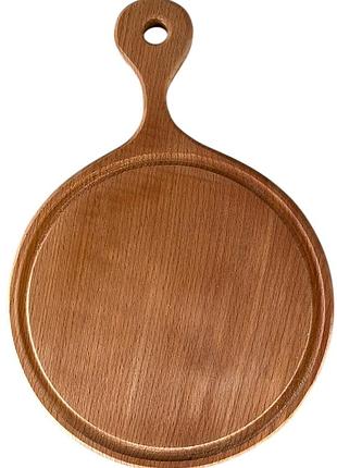 Доска деревянная круглая с ручкой d-20 см
