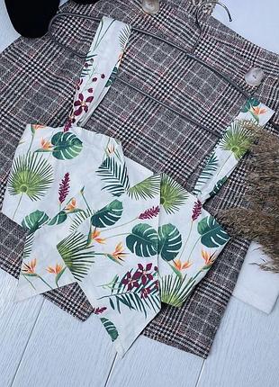 Короткий топ zara m топ в принт топ ліф зара