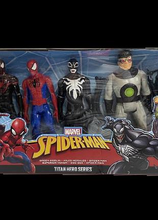 Огромный эксклюзивный набор человек-паук (6 фигурок) 30 см hasbro оригинал веном моралес осьминог гобин
