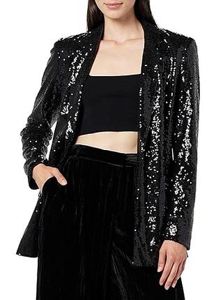 Жакет чорний вечірній з лелітками mango; .розмір s( пайєтками)