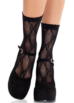Носочки leg avenue bow net anklets 2