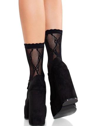 Носочки leg avenue bow net anklets 3