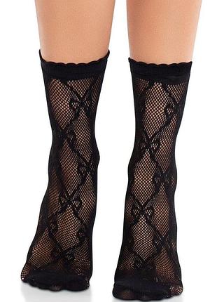 Носочки leg avenue bow net anklets 4