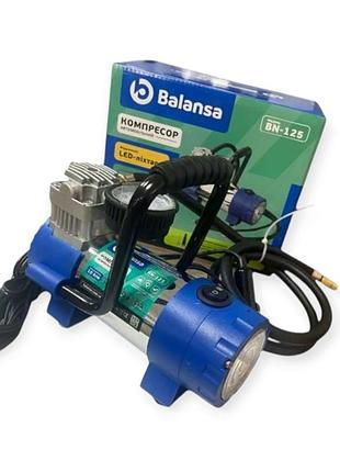 Компрессор balansa 10атм, 35л, 12а, 1м шланг, прикур, насадки, сумка, фонарь bn-125