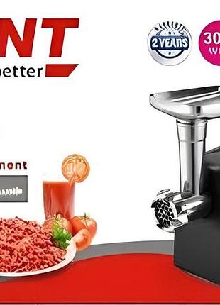 Электро-мясорубка grant 6301 3000w металлический корпус соковыжималка