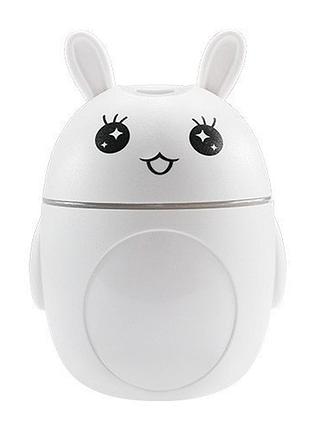 Увлажнитель воздуха ультразвуковой с подсветкой safe air rabbit мини-аромадиффузор бесшумный 200мл белый