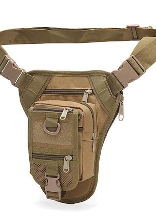 ☛☇сумка тактическая на пояс aokali outdoor a176 песочная для охоты и рыбалки водоотталкивающая сумка ve-33