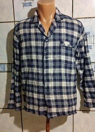 Фланеловая мужская рубашка для дома и сна