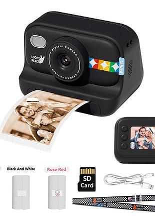 Детский фотоаппарат моментальной печати s9 black