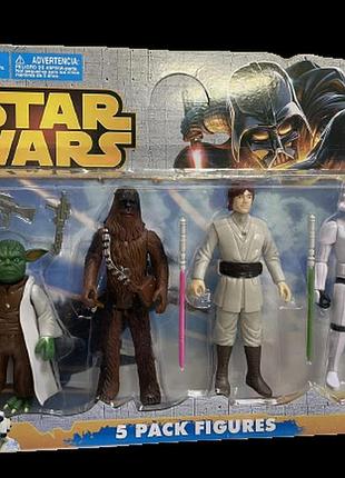 Набор фигурок star wars звездные войны abc йода чубака штурмовик люк скайуокер