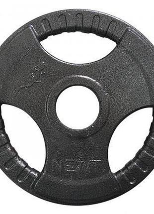 Диск важкоатлетичний з хватами newt 2,5 кг чавунний покритий зносостійкою поліпропіленовою порошковою фарбою діаметр 52 мм