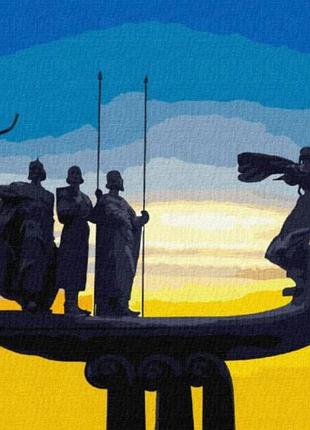 Картина за номерами засновники києва 50х40 см ідейка патріотична картина за номерами україна