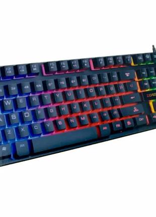 Проводная игровая клавиатура с подсветкой zornwee 510 черная