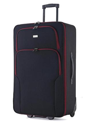 Чемодан semi line 28" (l) black/red lines (t5680-3) с кодовым замком, на колёсах, ручкой для перевозки