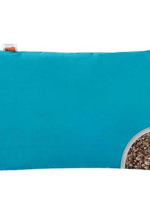 Подушка з гречаним лушпинням homefort «цілюща» (бірюзовий) 50х70 см