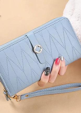 Жіночий гаманець блакитний шкіряний balina | 7901-1