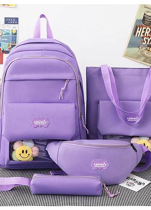 (4в1-нет кулона) рюкзак дівчина 4в1 нові сумки для дівчаток екосумка міський стильний гурт