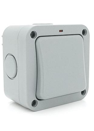 Выключатель одинарный наружного монтажа voltronic ip65 10a белый влагозащищенный для улицы и сада электр ve-33