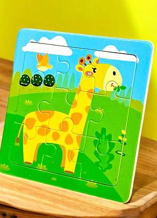 Дитячі пазли жираф розвиваюча дитяча гра kids (матеріал дерево)