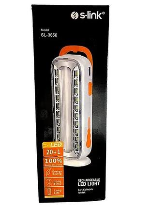 Акумуляторний ліхтар. аварійний ліхтар із power bank led sl-3656 ост